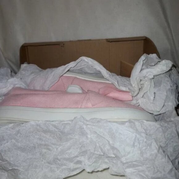 PLATFORM PINK SLIP ON BOW TIE SEWING CASUAL LOAFERS Size 9.5M NWT - Picture 3 of 4